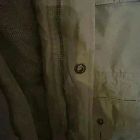 LL Bean Men’s Khaki Field Work Jacket with Hideaway Hood Size L - Picture 10 of 11